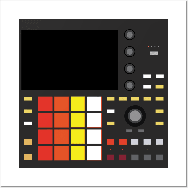 Dope Beat Machine Series #18 (Multicolored pads - No Text) Wall Art by Steve Traxx (ProducerBeat.com)